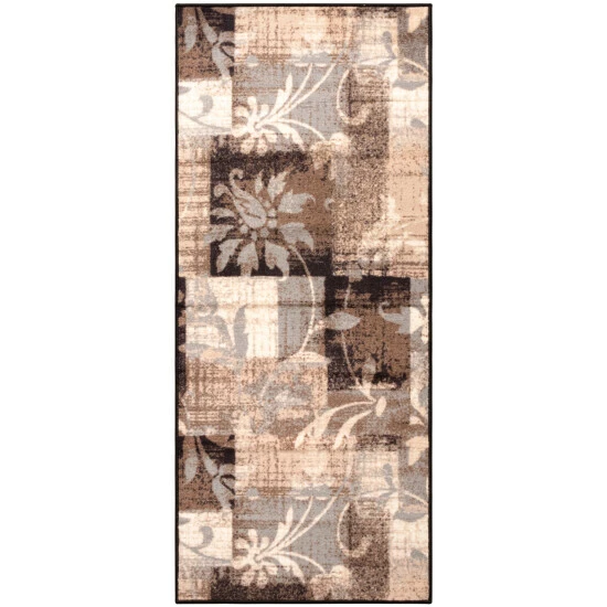 Hot Sale π Miranda Haus Kelilah Non-Slip Floral Patchwork Foldable Washable Area Rug Chocolate π 8 Hot Sale π Miranda Haus Kelilah Non-Slip Floral Patchwork Foldable Washable Area Rug Chocolate π - Image 6