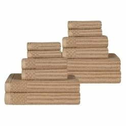 Coupon 🧨 Miranda Haus Cotton 12-Piece Solid And Checkered Border Towel Set Ivory ⭐ -Miranda Haus Shop unnamed file 4412