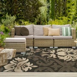 Best reviews of 🛒 Miranda Haus Lowell Classic Damask Indoor/Outdoor Area Rug Charcoal/aqua 😀 -Miranda Haus Shop unnamed file 445