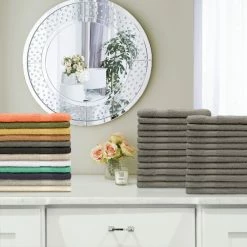 Cheapest 🥰 Miranda Haus Fulham Eco-Friendly Cotton Towel Set Stone ✔️