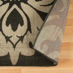 Best reviews of 🛒 Miranda Haus Lowell Classic Damask Indoor/Outdoor Area Rug Charcoal/aqua 😀 -Miranda Haus Shop unnamed file 447