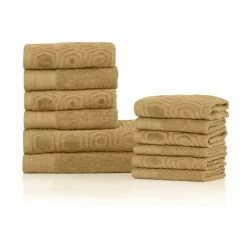 Best Pirce 🥰 Combed Cotton Highly Absorbent 12-Piece Towel Set By Miranda Haus Azure 👏 -Miranda Haus Shop unnamed file 4476