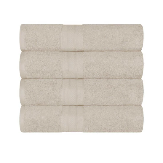 Budget π Miranda Haus Cotton Solid Highly-Absorbent 4-Piece Bath Towel Set Allure π 7 Budget π Miranda Haus Cotton Solid Highly-Absorbent 4-Piece Bath Towel Set Allure π - Image 5