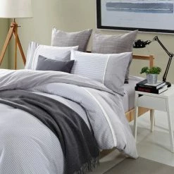 Cheapest 🌟 Miranda Haus Riverton 300 Thread Count Stripe Cotton Duvet Cover Set White 😀 -Miranda Haus Shop unnamed file 4527