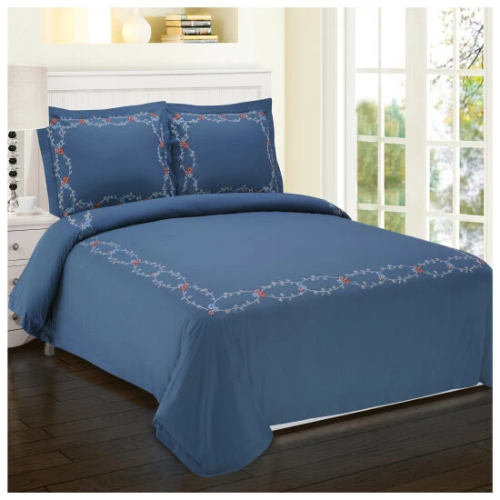 Hot Sale β€οΈ Cotton Traditional Floral Embroidery Duvet Cover Set By Miranda Haus π 5 Hot Sale β€οΈ Cotton Traditional Floral Embroidery Duvet Cover Set By Miranda Haus π - Image 3