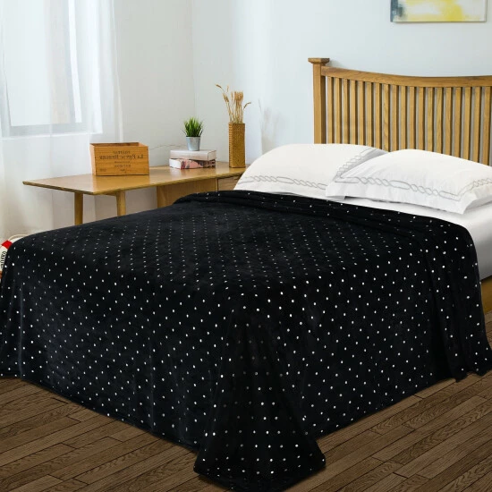 Flash Sale β¨ Miranda Haus Windom Metallic Polka Dot Print Fleece Blanket Sepia π― 3 Flash Sale β¨ Miranda Haus Windom Metallic Polka Dot Print Fleece Blanket Sepia π―