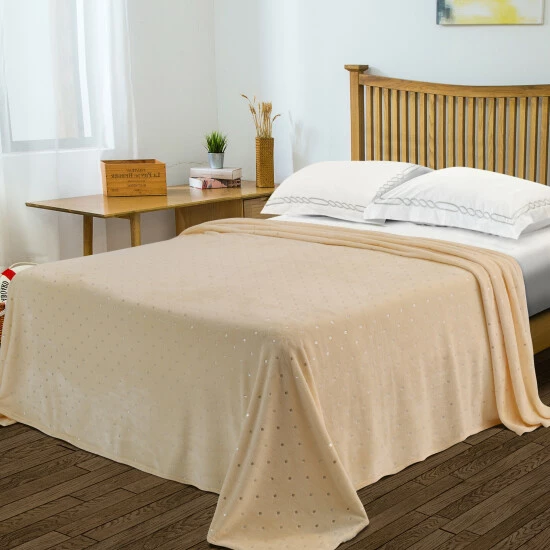 Flash Sale β¨ Miranda Haus Windom Metallic Polka Dot Print Fleece Blanket Sepia π― 6 Flash Sale β¨ Miranda Haus Windom Metallic Polka Dot Print Fleece Blanket Sepia π― - Image 4