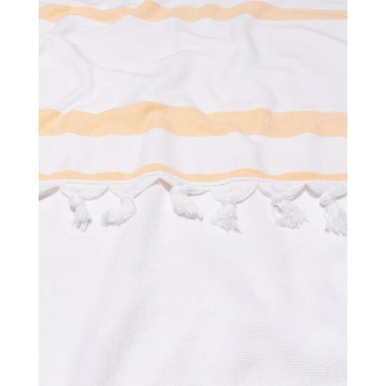 Best deal β Miranda Haus Kai Stripe Fouta Beach Towel With Tassels - 35" X 68" Yellow π 8 Best deal β Miranda Haus Kai Stripe Fouta Beach Towel With Tassels - 35" X 68" Yellow π - Image 6