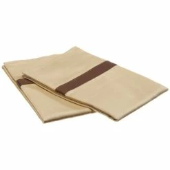 Best deal 🎉 Miranda Haus 300-Thread Count Cotton Solid Hotel Border Pillowcases White/chocolate 🛒 -Miranda Haus Shop unnamed file 4651