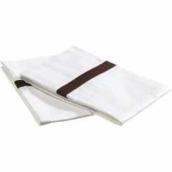 Best deal 🎉 Miranda Haus 300-Thread Count Cotton Solid Hotel Border Pillowcases White/chocolate 🛒 -Miranda Haus Shop unnamed file 4654