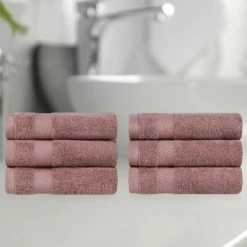 Brand new 🌟 Miranda Haus Luxury Solid Highly Absorbent Egyptian Cotton 6 Piece Hand Towel Set Sandy Rose 🔥 -Miranda Haus Shop unnamed file 4671