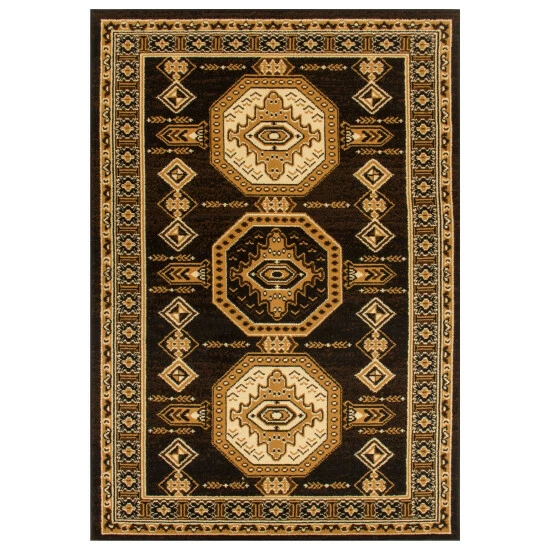 New π Southwestern Geometric Medallion Modern Indoor Area Rug By Miranda Haus Caramel π 4 New π Southwestern Geometric Medallion Modern Indoor Area Rug By Miranda Haus Caramel π - Image 2