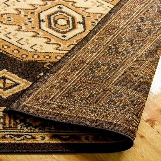 New π Southwestern Geometric Medallion Modern Indoor Area Rug By Miranda Haus Caramel π 6 New π Southwestern Geometric Medallion Modern Indoor Area Rug By Miranda Haus Caramel π - Image 4