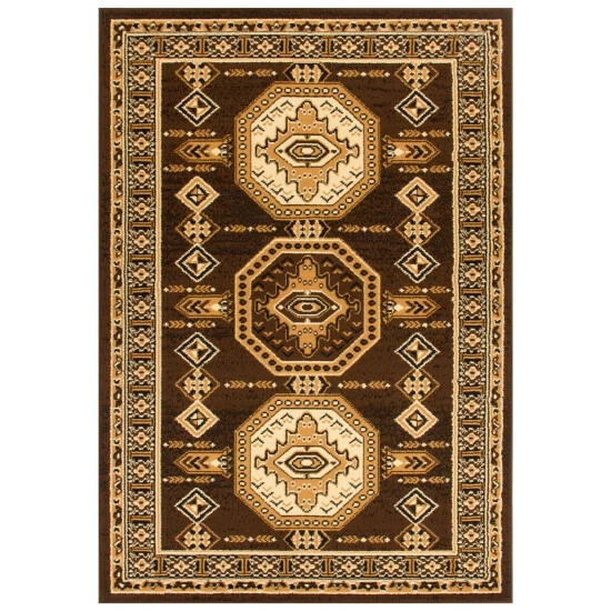 New π Southwestern Geometric Medallion Modern Indoor Area Rug By Miranda Haus Caramel π 10 New π Southwestern Geometric Medallion Modern Indoor Area Rug By Miranda Haus Caramel π - Image 8