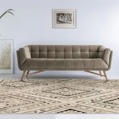 Outlet ⌛ Miranda Haus Decker Modern Abstract Diamonds Slate Indoor Area Rug 🥰