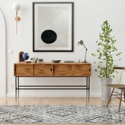 Outlet ⌛ Miranda Haus Decker Modern Abstract Diamonds Slate Indoor Area Rug 🥰 -Miranda Haus Shop unnamed file 541