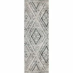 Outlet ⌛ Miranda Haus Decker Modern Abstract Diamonds Slate Indoor Area Rug 🥰 -Miranda Haus Shop unnamed file 542