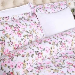 Top 10 🔥 Miranda Haus Cotton Vintage Floral Duvet Cover Set With Pillow Shams Silver 🎁 -Miranda Haus Shop unnamed file 574