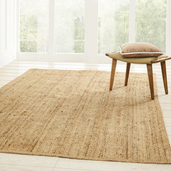 New π Miranda Haus Reversible Hand-Woven Natural Braided Jute Indoor Area Rug π 4 New π Miranda Haus Reversible Hand-Woven Natural Braided Jute Indoor Area Rug π - Image 2