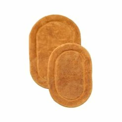 Hot Sale 😉 Miranda Haus Cotton Non-slip Oval 2-piece Bath Rug Set Silver 🛒 -Miranda Haus Shop unnamed file 68