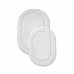 Hot Sale 😉 Miranda Haus Cotton Non-slip Oval 2-piece Bath Rug Set Silver 🛒 -Miranda Haus Shop unnamed file 69