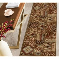 Deals 🎉 Miranda Haus Southwestern Color Rustic Power-Loomed Indoor Area Rug Maroon 😍
