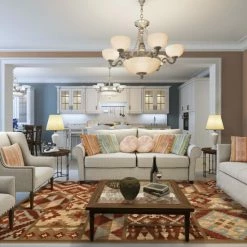 Deals 🎉 Miranda Haus Southwestern Color Rustic Power-Loomed Indoor Area Rug Maroon 😍 -Miranda Haus Shop unnamed file 726