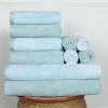 Coupon ⭐ Miranda Haus Cotton Quick-Drying 10-Piece Solid And Marble Towel Set Terra Cotta 🔔