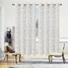 Buy 🤩 Miranda Haus Bohemian Floral Scroll Sheer Curtain Set With 2 Panels Ivory 🥰