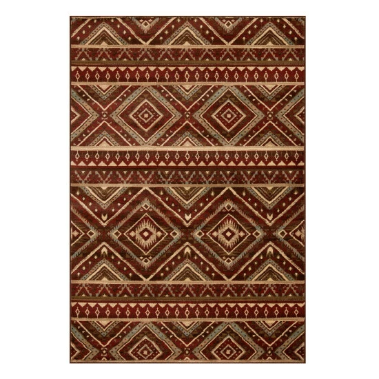 Hot Sale π Miranda Haus Southwestern Rustic Medallion PowerLoomed Indoor Area Rug Maroon β 4 Hot Sale π Miranda Haus Southwestern Rustic Medallion PowerLoomed Indoor Area Rug Maroon β - Image 2