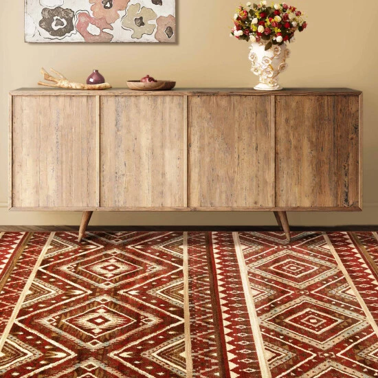 Hot Sale π Miranda Haus Southwestern Rustic Medallion PowerLoomed Indoor Area Rug Maroon β 7 Hot Sale π Miranda Haus Southwestern Rustic Medallion PowerLoomed Indoor Area Rug Maroon β - Image 5