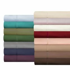 Cheap ✔️ Miranda HausEgyptian Cotton 400 Thread Count Split King Bed Sheet Set Burgundy 🛒