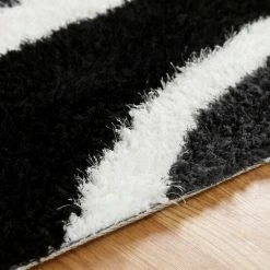 Best deal 🌟 Miranda Haus Tullan Modern Waves Shag Hand Tufted Area Rug Navy Blue 🔔 -Miranda Haus Shop unnamed file 830