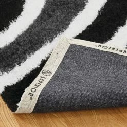 Best deal 🌟 Miranda Haus Tullan Modern Waves Shag Hand Tufted Area Rug Navy Blue 🔔 -Miranda Haus Shop unnamed file 831