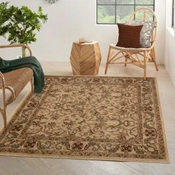 Discount ✔️ Miranda Haus Traditional Oriental Area Rug Ivory 🧨