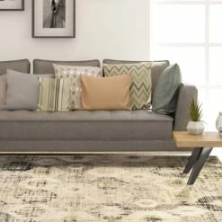 Cheap 🔔 Miranda Haus Modern Distressed Diamonds Polypropylene Indoor Area Rug Beige 🧨 -Miranda Haus Shop unnamed file 896