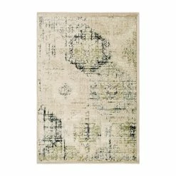 Cheap 🔔 Miranda Haus Modern Distressed Diamonds Polypropylene Indoor Area Rug Beige 🧨 -Miranda Haus Shop unnamed file 898